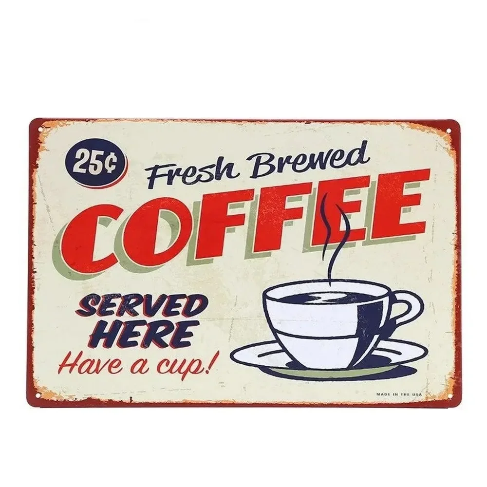 Home Bar And Coffee - Plaques Métalliques Décoratives Vintage : Affiches