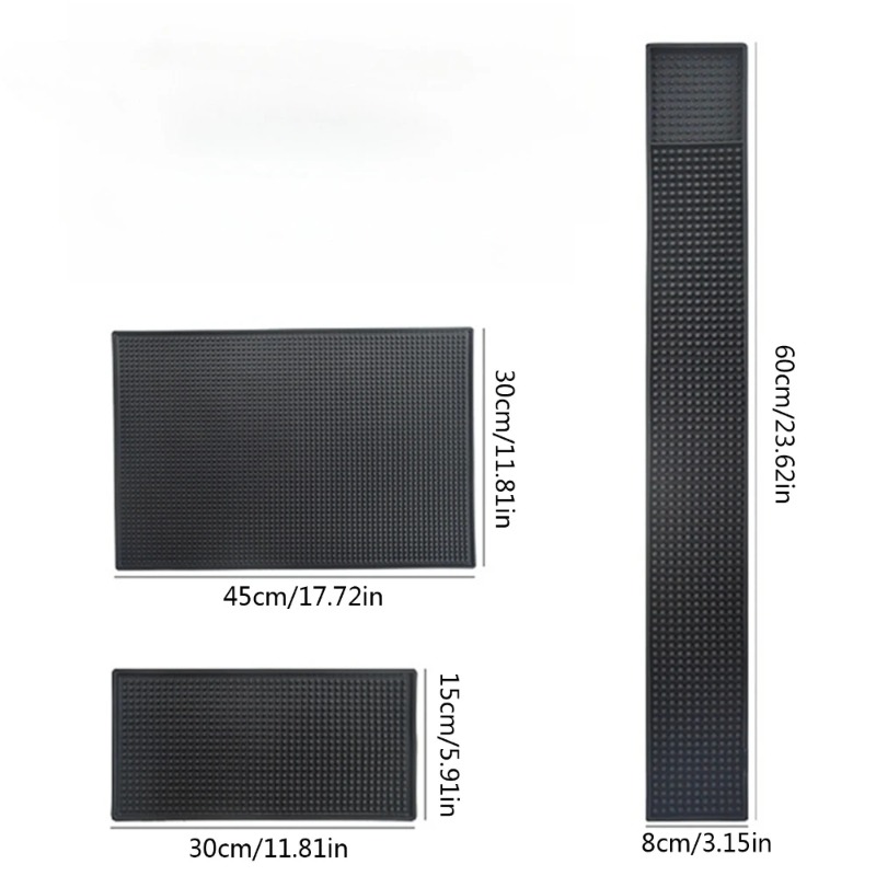 Home Bar Setup - Tapis de bar en caoutchouc, tapis