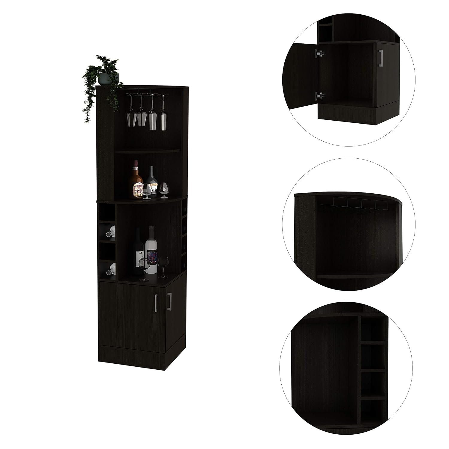 Meuble bar d'angle avec 2 étag - Home Bar Shelves avis et prix