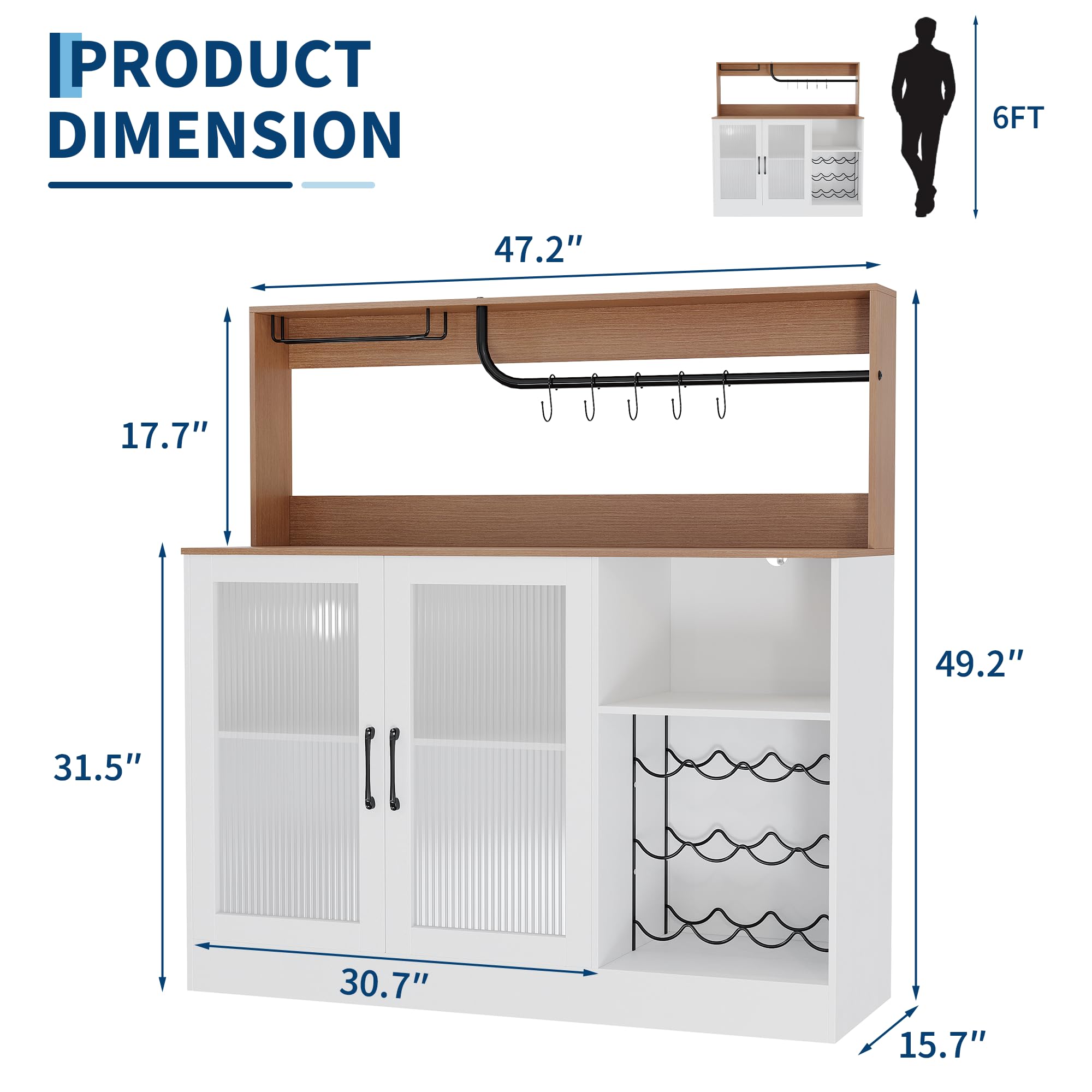 Meuble à vin avec éclairage LE - Home Bar Shelves avis et prix