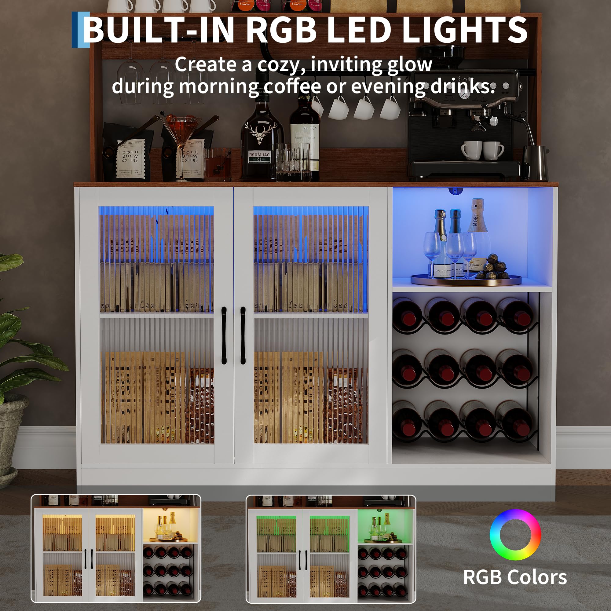 Meuble à vin avec éclairage LE - Home Bar Shelves avis et prix