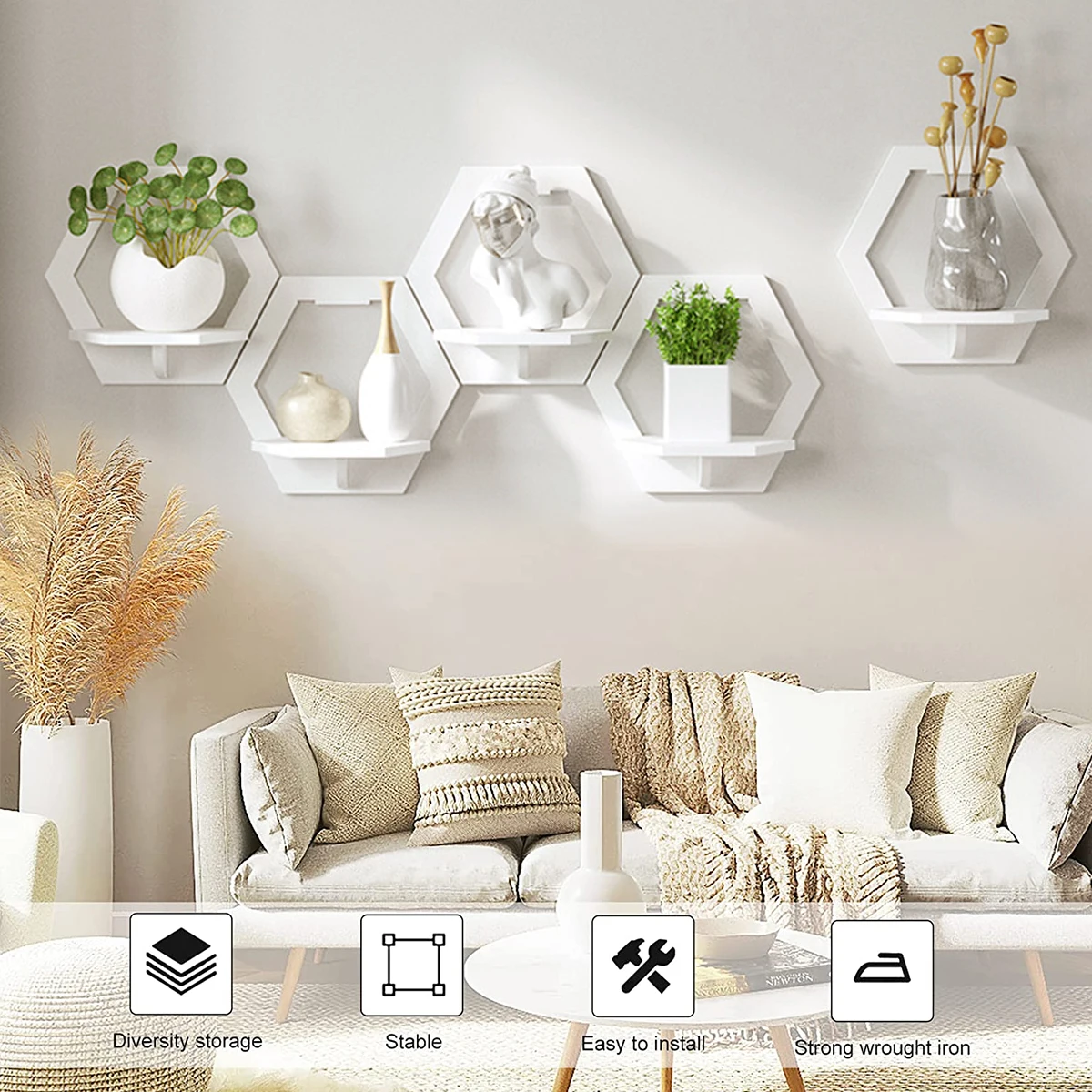 Étagère murale hexagonale sans - Home Bar Shelves avis et prix