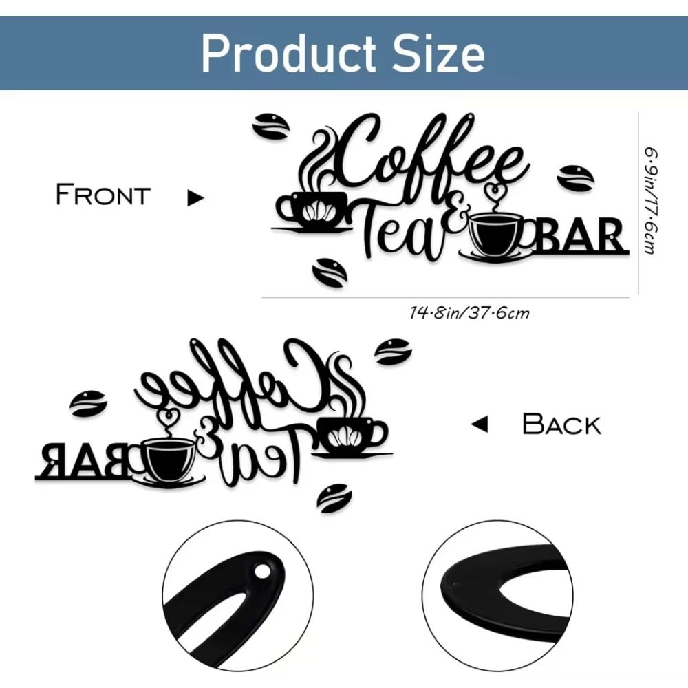Panneau de bar à café en métal - Home Bar And Coffee avis et prix