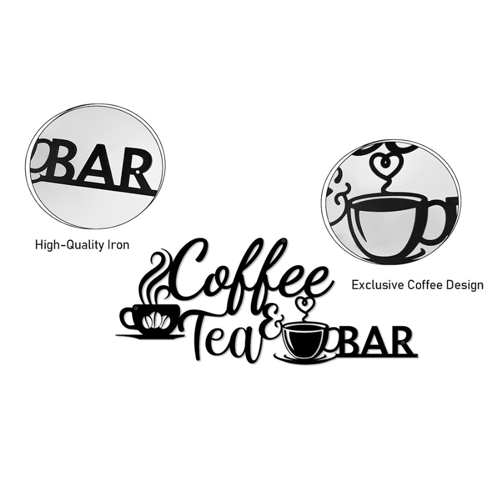 Panneau de bar à café en métal - Home Bar And Coffee avis et prix