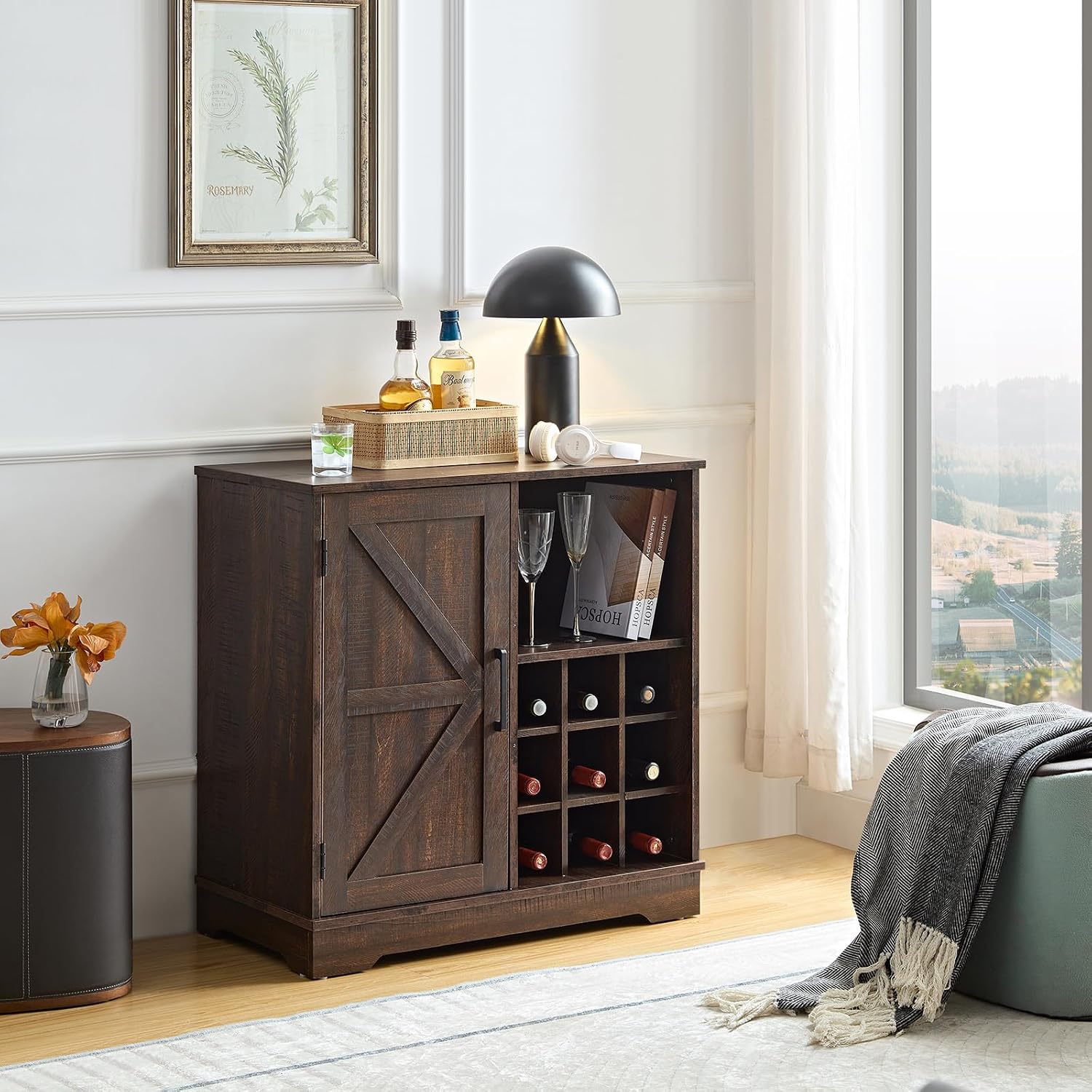 Meuble de bar de style campagn - Home Bar Shelves avis et prix