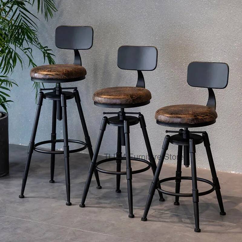 Chaise de bar rétro en fer, ta - Home Bar Seating avis et prix