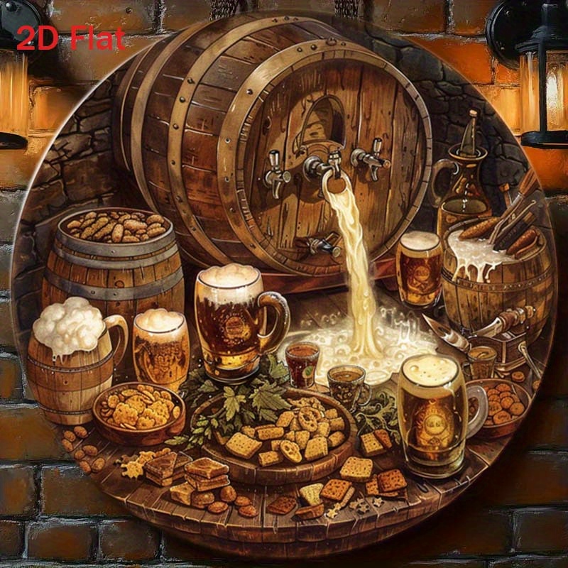 1 plaque ronde plate 2D en alu - Home Bar Accessories avis et prix
