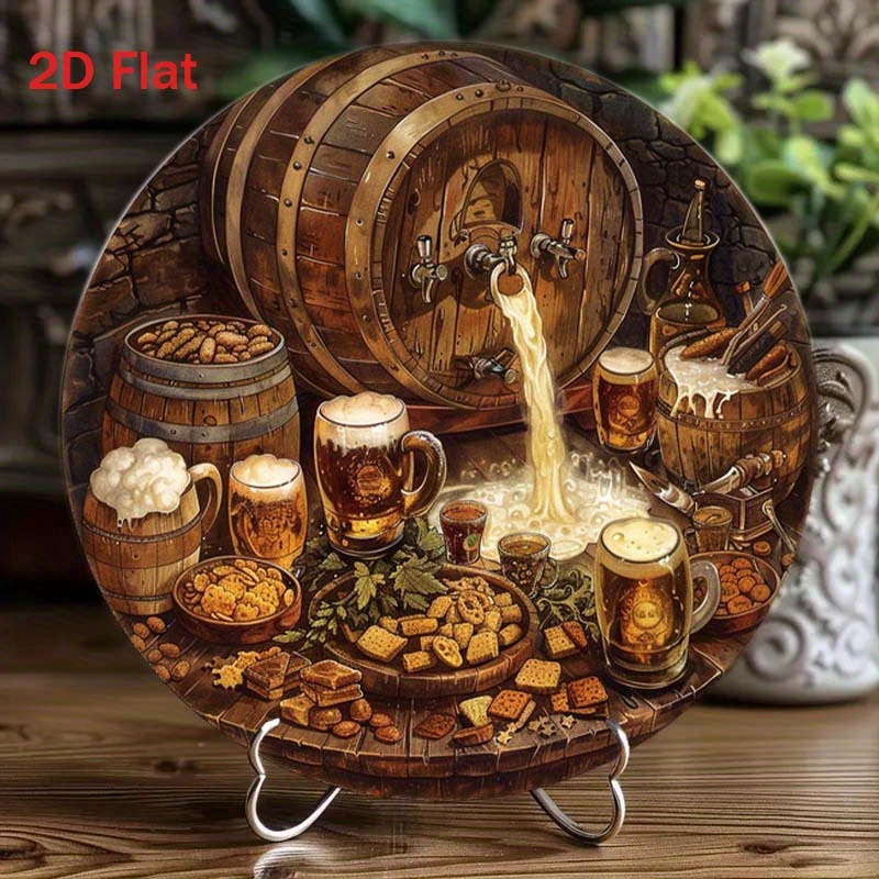 1 plaque ronde plate 2D en alu - Home Bar Accessories avis et prix