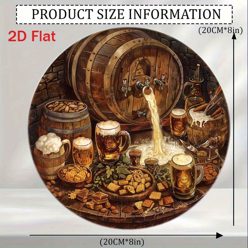 1 plaque ronde plate 2D en alu - Home Bar Accessories avis et prix