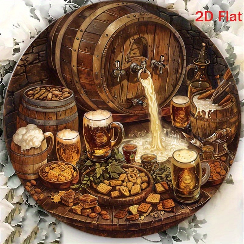 1 plaque ronde plate 2D en alu - Home Bar Accessories avis et prix