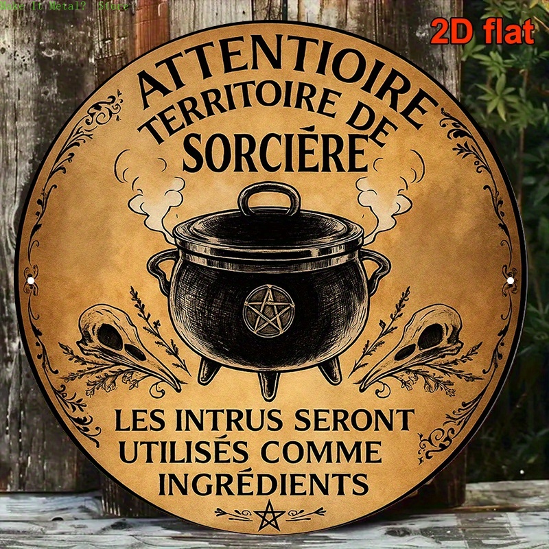 Panneau métallique rond London - Home Bar Accessories avis et prix