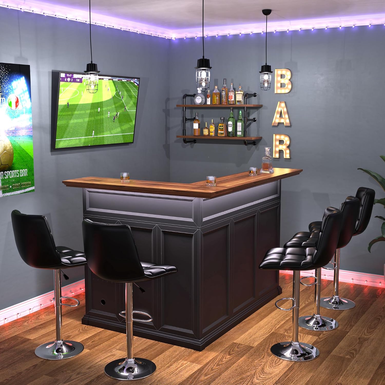 Meuble bar en L pour la maison - Home Bar Setup avis et prix