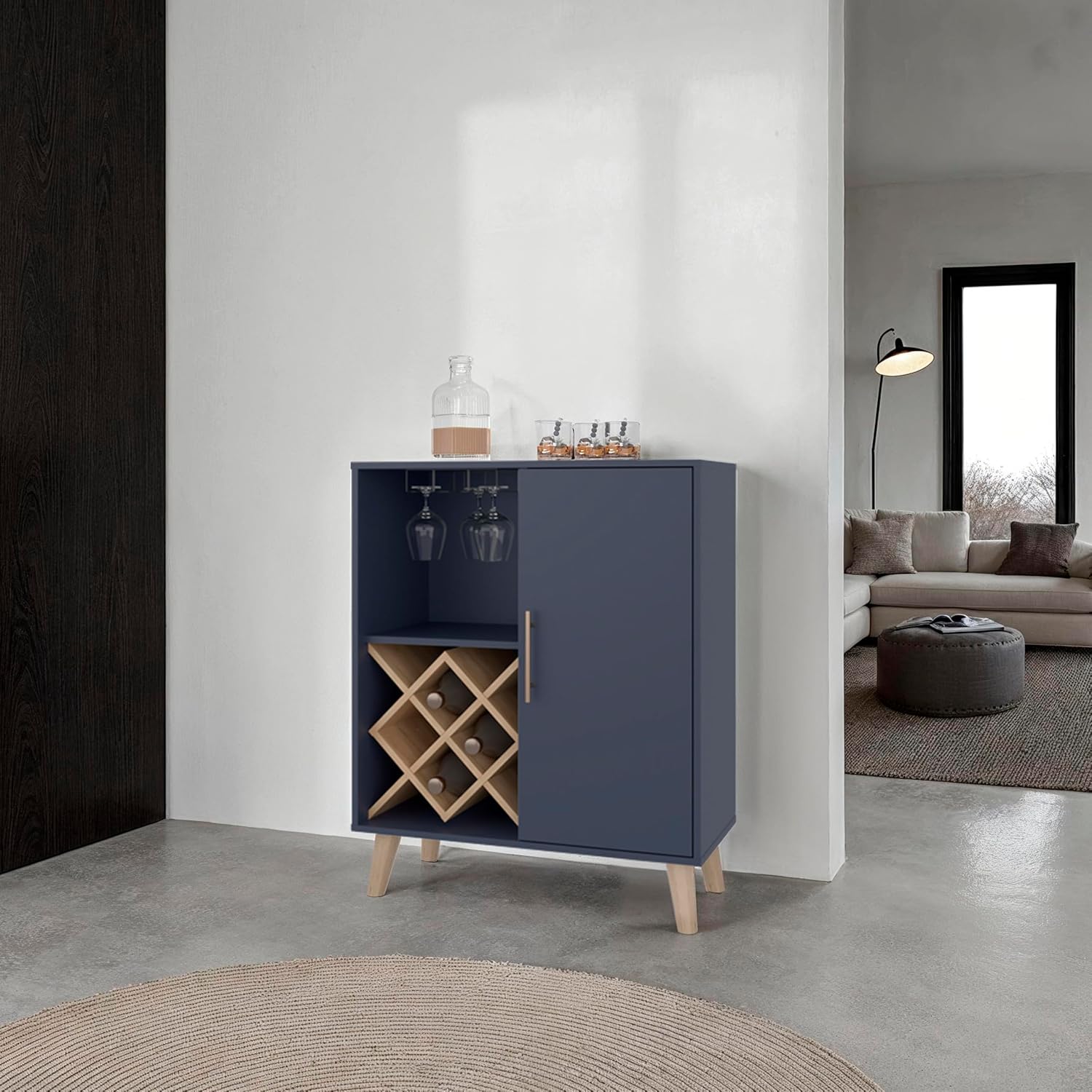 Meuble de bar en chêne bleu, 4 - Home Bar Shelves avis et prix